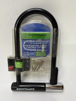 Kryptonite Bike Lock Xtra Tough U Lock U-Lock 4x9 New 2 Keys - Image 1 of 4