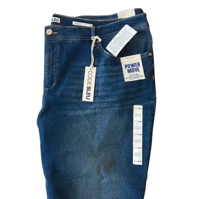Code Bleu Weekend Relaxed Tapered Leg Cropped Jeans Women's Plus 24W Blue NWT - Image 1 of 4