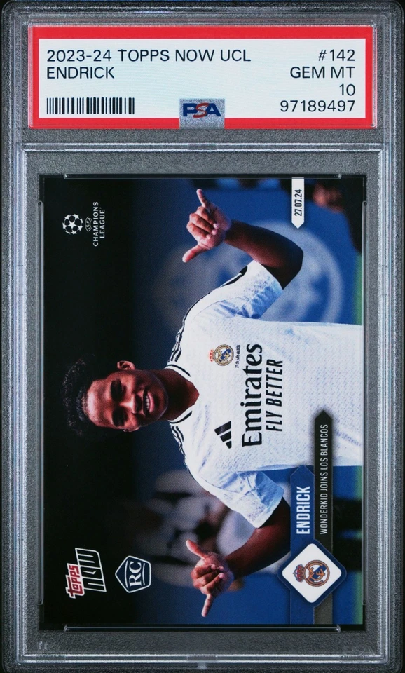 2023 Topps Now UEFA Champions League Endrick  RC Rookie #142 PSA 10 - Image 1 of 1