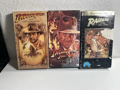 Indiana Jones VHS Lot Of 3. Vintage Movies - READ Foto 1 de 4