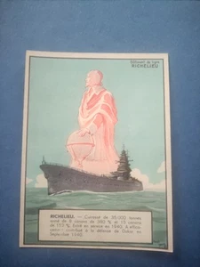 PAUL IGERT MARINE NATIONALE CARTE POSTALE NAVIRE CUIRASSÉ RICHELIEU - Imagen 1 de 2