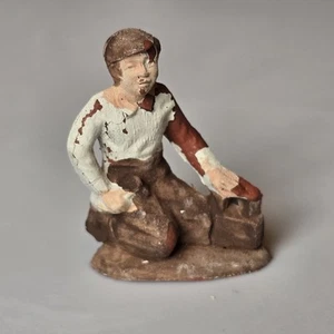 1950's BETON SHOESHINE MAN BOY Toy Figure MODEL RAILROAD vintage worker Mini - Picture 1 of 15