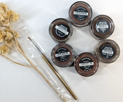 DIAMOND BROWNS LOT 7💋BareMinerals Assorted Eye Shadow Color Liner Brush *LOOK - Image 1 of 4