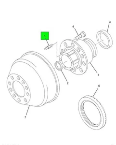 International 388951C1 Studs and Nuts Axle Shaft Flange 8 Pack - Bild 1 von 4