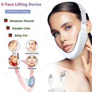 V-Gesichtsform LED Photon Therapie Gesichtsmassagegerät Doppelkinn-Entfernung su - Bild 1 von 14