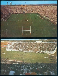 2 COLLEGE FOOTBALL STADIUM POSTCARDS - NOTRE DAME & INDIANA - Picture 1 of 1