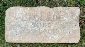 🔥Ladrillo antiguo vintage LaClede King St Louis DP del siglo XIX de la marca Cole - Imagen 1 de 6