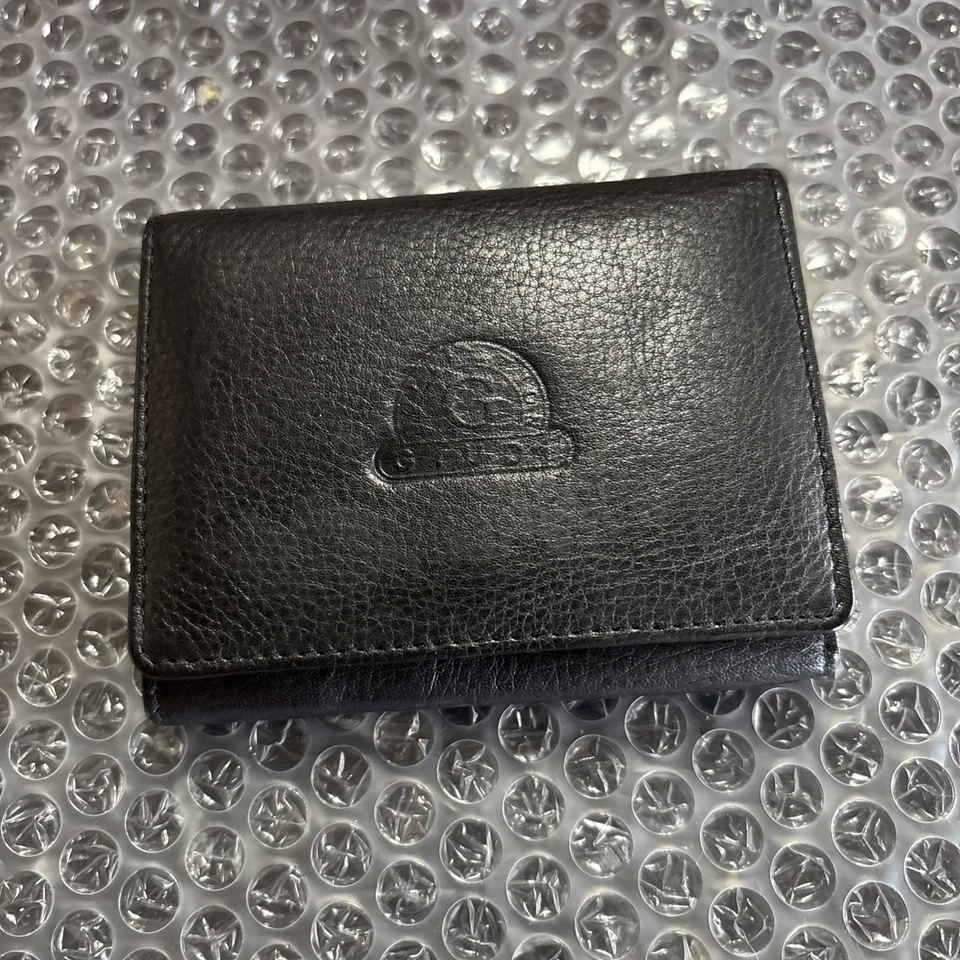 Billetera de cuero Giudi italiana negra plegable para hombre y porta tarjetas de identificación con caja Foto 1 de 4