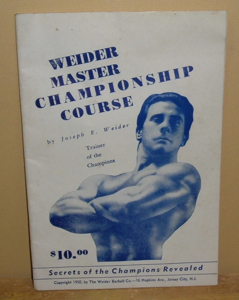 Vintage 1950 Weider Master Championship Course Bodybuilding Joseph Weider Foto 1 de 4