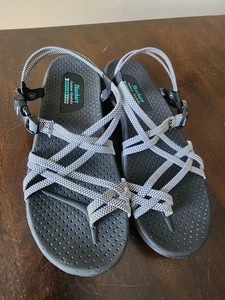 Skechers outdoor lifestyle, sandals women’s size 8 Black and Gray - Picture 1 of 11