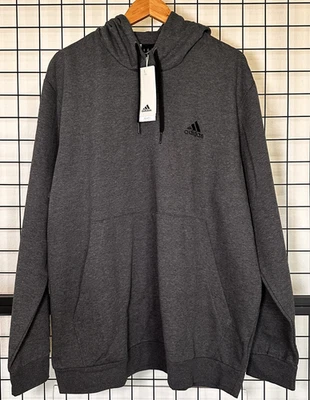 Adidas Men's Feel Cozy Hoodie Sweatshirt #H12215 2XL - Charcoal Gray - Image 1 of 4