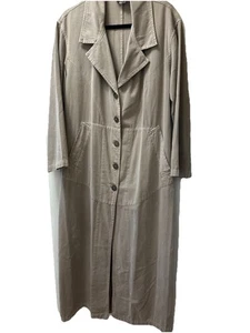 Vintage Cotton USA By George Hagopian SZ M Beige Trench Coat Women’s Made In USA - Picture 1 of 8