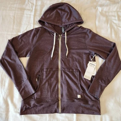 NWT VUORI Halo Performance Hoodie Women's Size Large Smoked Plum Heather Zip - Image 1 of 4