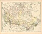 ok. 1900 Wiktoriańska mapa Dominium Kanady Quebec Manitoba brytyjska