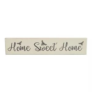 New Farmhouse Cottage Rustic HOME SWEET HOME BEE SIGN Wood Hanging 3"x 14" - Picture 1 of 2