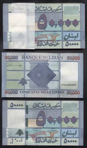 Original Bündel 100 notes: ORIGINAL BUNDLE LIBANON / LEBANON, 50000 Livres 2019, - Picture 1 of 1