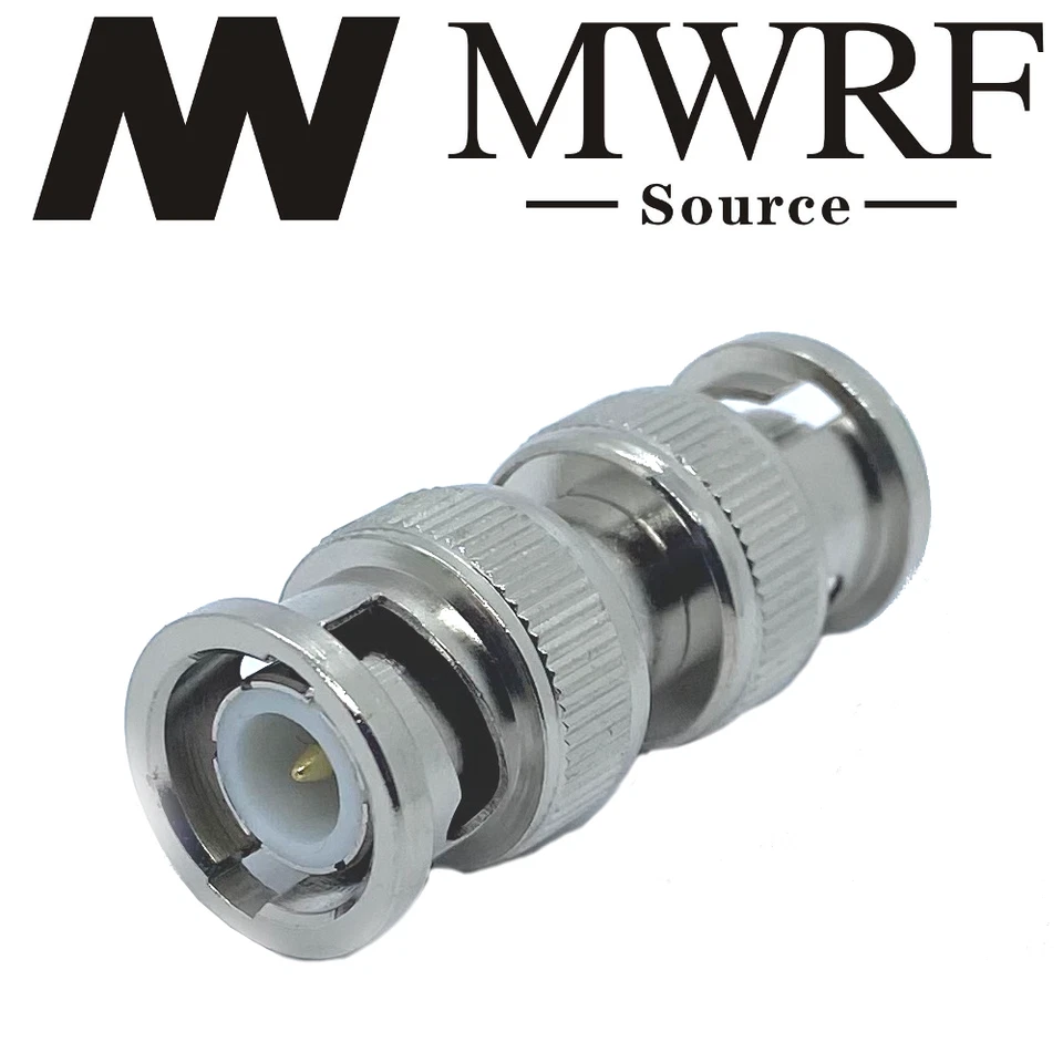 MWRF SOURCE BNC Male to BNC Male RF Connector Adapter; US stock; Fast Shipping