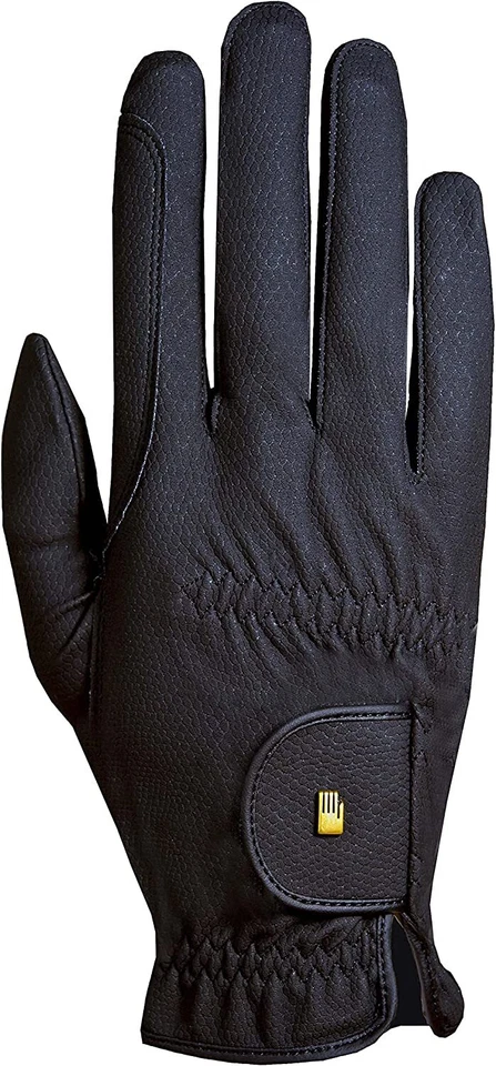 Roeckl Roeck-Grip Unisex Equine Horse Riding Black Gloves - Imagem 1 de 3