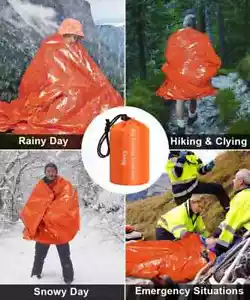 Emergency Sleeping Bag. Ultra Waterproof Mylar, Thermal Blankets. Lightweight. - Picture 1 of 6