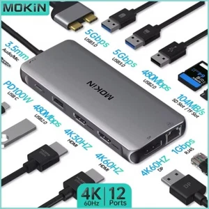 12 in 2 USB C Docking Station MacBook Pro/Air - Picture 1 of 8
