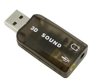 USB a 3,5 mm micrófono/conector de auriculares auriculares estéreo adaptador de audio 3D tarjeta de sonido 5,1 - Imagen 1 de 10