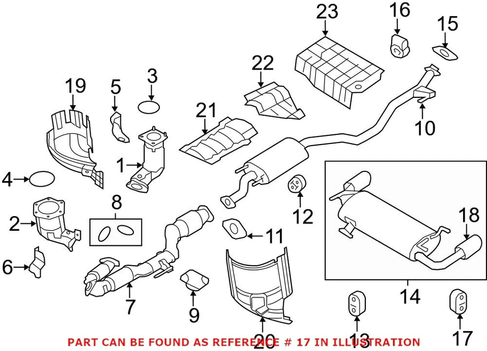 Cabide de sistema de exaustão original do fabricante para Nissan 206515L300 - Imagem 1 de 1