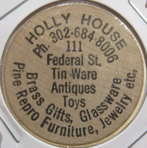 1982 Holly House Melton, DE Wooden Nickel - Token Delaware - Picture 1 of 2