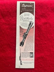 Pubblicità Stampa Vintage 1959 Weatherby Imperial Scope Caccia Pubblicità - Foto 1 di 6