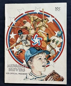Programma Baseball 1976 Hank Aaron Last GM/Hit Milwaukee Brewers v Detroit 10/3 ⚾️ - Foto 1 di 10