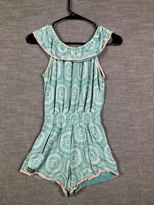 Matilda Jane Romper Girls 10 Blue Green Beachside Dream Chasers Casual Spring - Picture 1 of 8