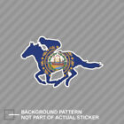 New Hampshire NH Racing Horse State Flag Sticker Decal Vinyl jockey equestrian