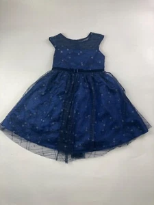 Jona Michelle Girl's 5 Formal Blue Sleeveless Dress - Picture 1 of 3