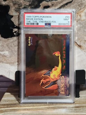 Pokemon PSA 9 The "Tail" End/Race Foil Charizard Topps Chipped Slab/Discounted - Image 1 of 2