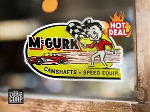 MCGURK CAMSHAFTS VINTAGE STYLE VINYL STICKER | RAT ROD HOT ROD RACING 3 Pack - Picture 1 of 1
