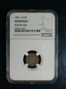 1831 CAPPED BUST HALF DIME NGC AU 1/2 10C Coin PRICED TO SELL FAST! - Picture 1 of 4