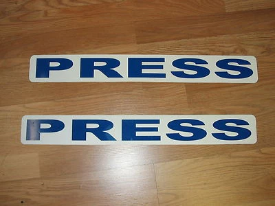 SSI PRESS Magnetic Vehicle Signs 4 TV NEWS & Radio Van Truck SUV Car