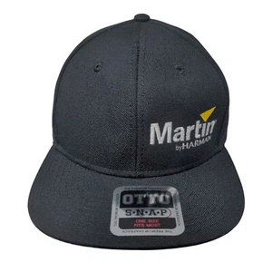 Cappello Snapback Martin by Harman Nero OSFM Regolabile Fori Ventilati 6 Pannelli Otto - Foto 1 di 8