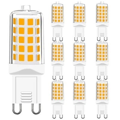 10 Pack G9 LED Bulb, 40 Watt Equivalent T4 Chandelier Light Bulbs,4W 2700K Wa... - Image 1 of 4