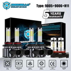 Kit de luces antiniebla LED de haz alto y bajo de 6 lados para Honda Civic 2006-2015 - Imagen 1 de 12