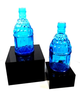 Blue Wheaton, N.J. McGivers American Army Bitters Bottles Set Of 2 Home Decor - Picture 1 of 15