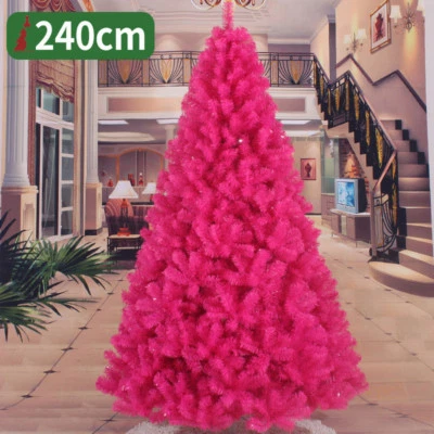 Fuchsia Christmas Tree 2 3 4 5 6 7 8 FT Undecorated Festival Holiday Outer Door - Image 1 of 4