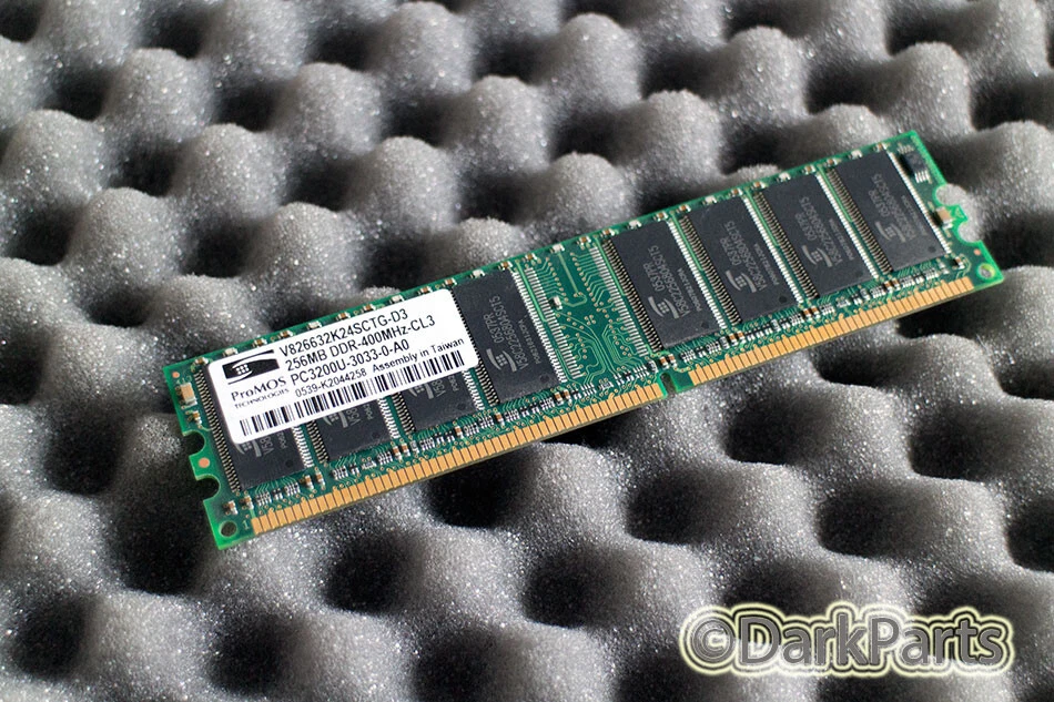 ProMOS V826632K24SCTG-D3 256MB Memory RAM PC3200U-3033-0-A0 - Image 1 of 1