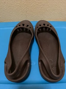 CROCS Taylor Slingback Ballet Flats Women's 10 Brown Slip On Comfort Shoes W10 - Picture 1 of 5