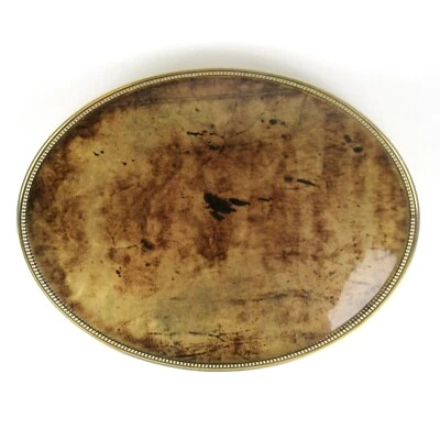 Aldo Tura Metall Tablett Mid-Century 50s 60s Vintage Tray Milano Italy 44,5cm - Bild 1 von 4