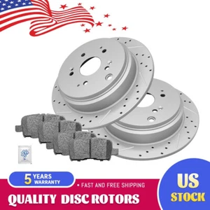 Rotores de freno de disco traseros pastillas de freno de cerámica para Honda Odyssey 2002 2003 2004 - Imagen 1 de 6