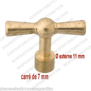 Clé de robinet exterieur carré de 7 mm pour tête robinet de jardin - Picture 1 of 1