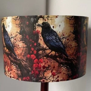 Schwarzer Rabe Lampenschirm Gothic, Dornenbusch, Lampe/Decke 8""10""12""14""1618 - Bild 1 von 2