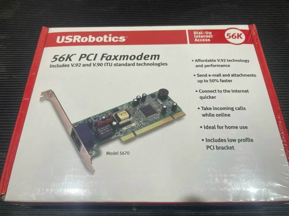 USRobotics USR5670 56 Kbps PCI Faxmodem - Image 1 of 1