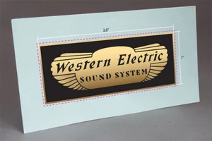 PRE CUT 2.6" WESTERN ELECTRIC WATER SLIDE DECAL for VINTAGE DIY PROJECT - Picture 1 of 7