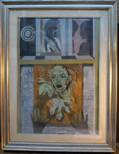 BRUSCOLI NOVELLO - EDICOLA NOTTURNA  OLIO SU TELA CORNICE- 89x79 - Picture 1 of 6